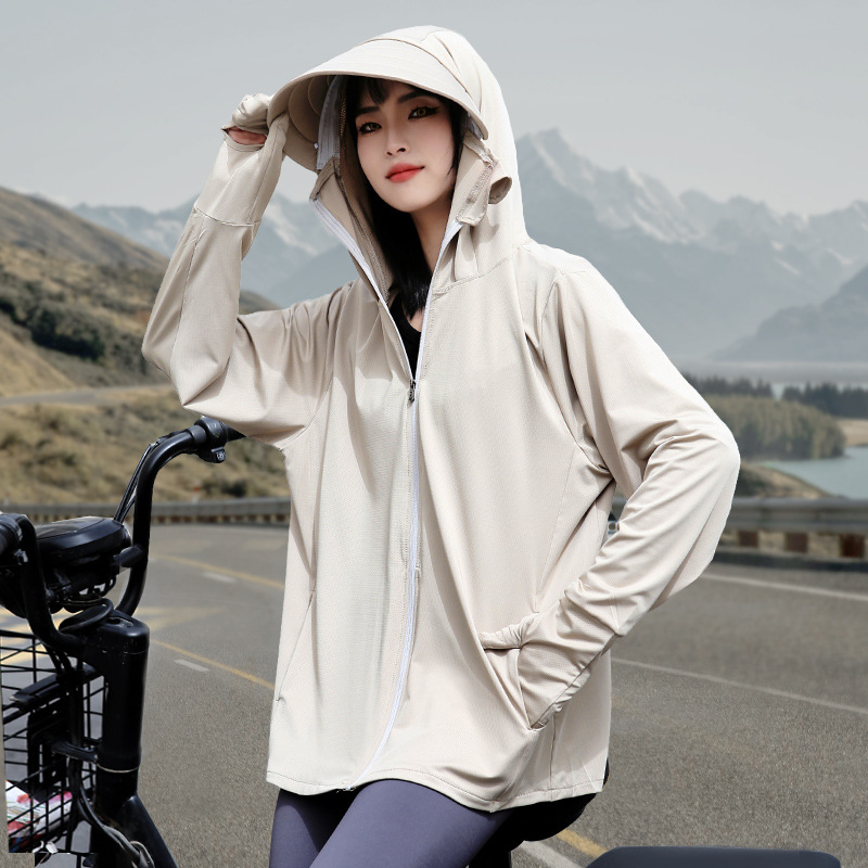 Summer Rays Clothing - UPF50+ เสื้อผ้าป้องกันแสงแดดสําหรับผู้หญิงเสื้อแจ็คเก็ตกันแดดบล็อกรังสียูวีเสื้อกีฬากลางแจ้งปีนเขาและขี่จักรยานท่องเที่ยวฤดูร้อน