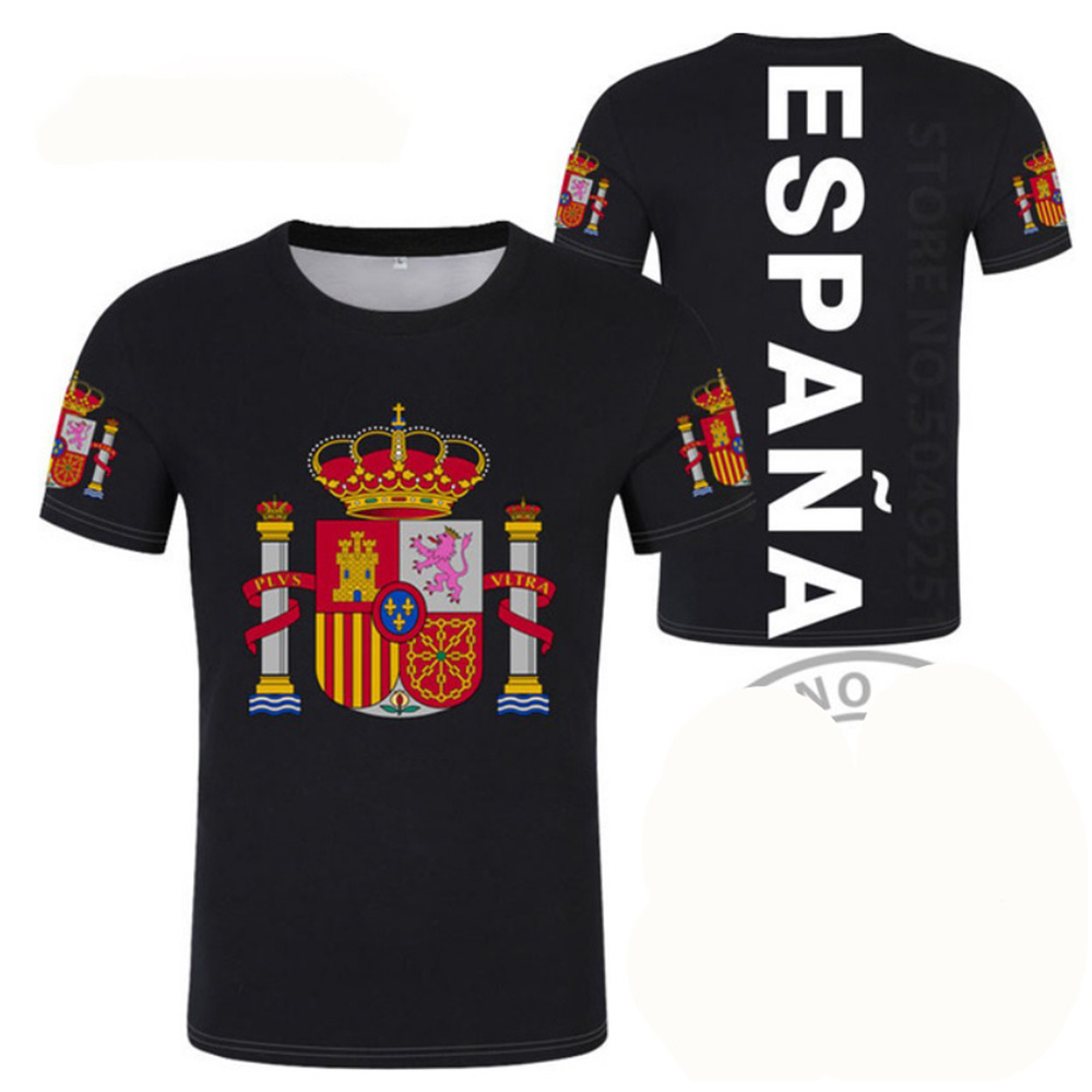 Summer Clothing In Spanish - 3D เสื้อแข่งฟุตบอลสเปนภูมิใจในสัญลักษณ์กราฟิกสเปนสำหรับผู้ชายเสื้อผ้า Espana Soccer Club เสื้อยืด
