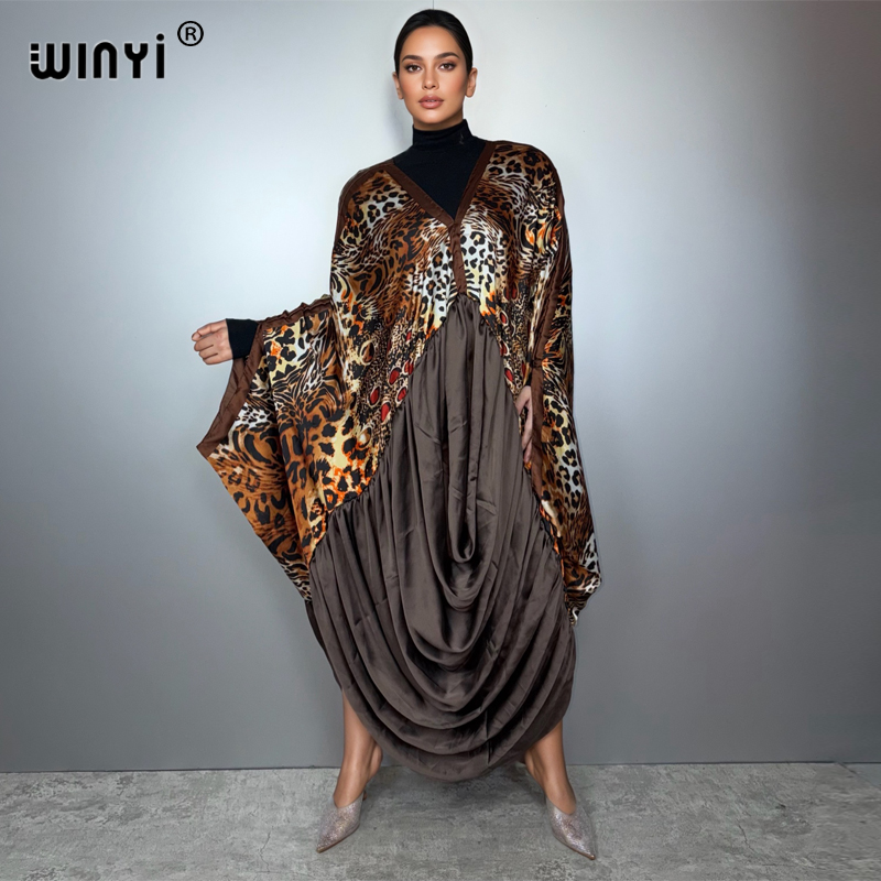 Summer Evenings Clothing - ชุดราตรี WINYI สไตล์ดูไบ หรูหรา ชุดคลุมหลวมๆ สำหรับผู้หญิงมุสลิม
