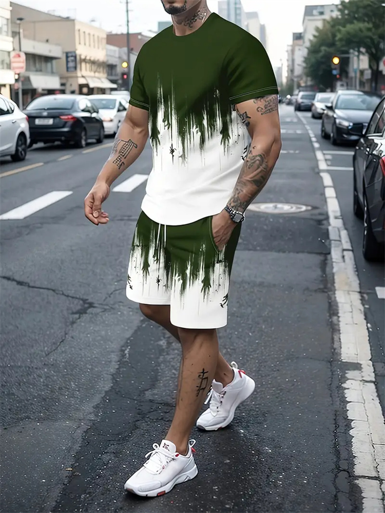 เสื้อยืดลายไล่เฉดสีสำหรับผู้ชา - Summer Clothing Pieces บทวิจารณ์และราคา