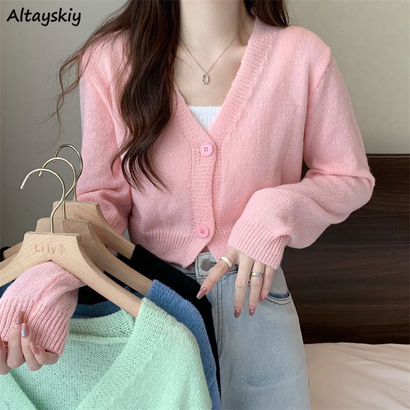 เสื้อคาร์ดิแกนเอวลอยเข้ารูปสำห - Summer Clothing Aesthetic บทวิจารณ์และราคา