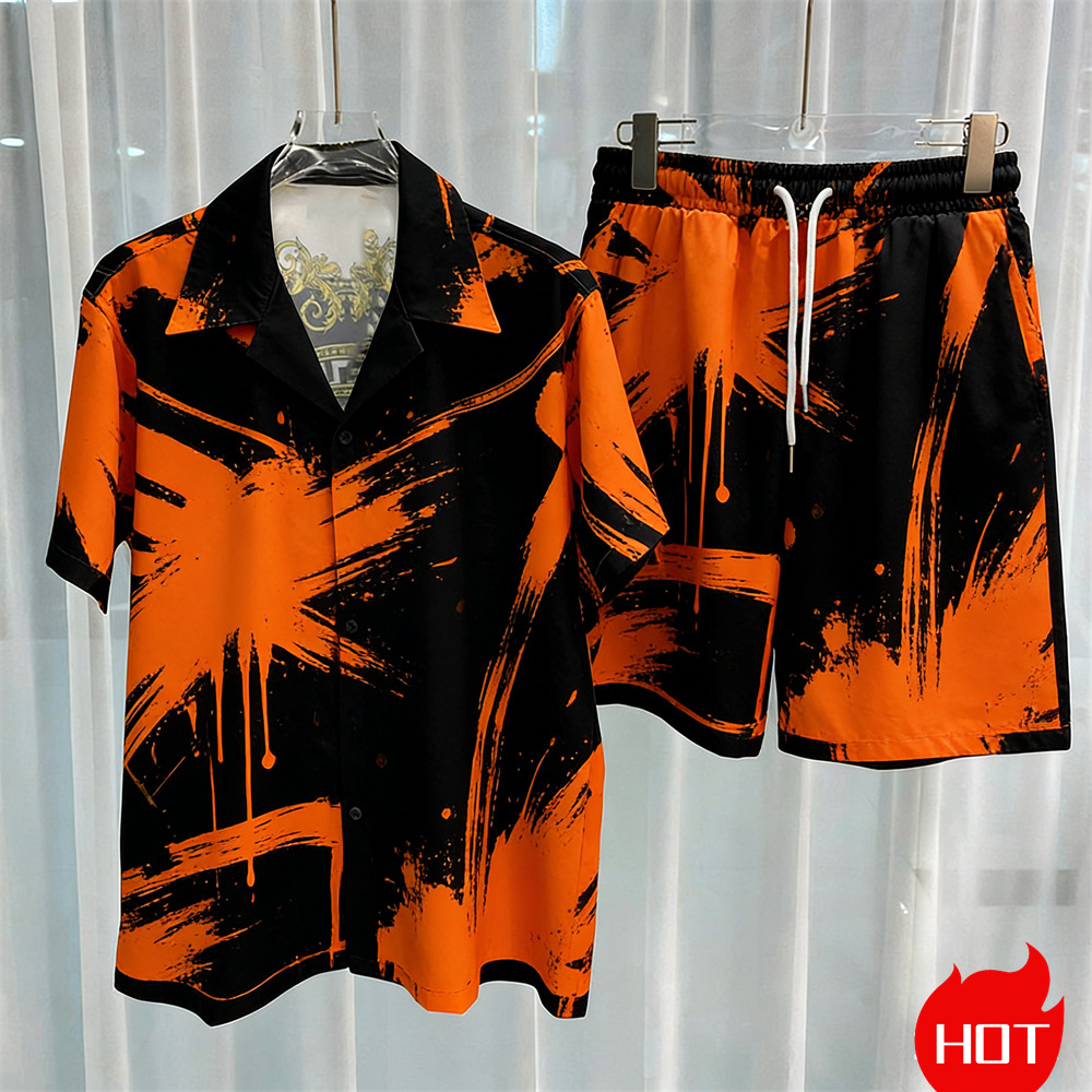ชุดเซ็ตแฟชั่นผู้ชายพิมพ์ลายดิจ - Summer Clothing Guys บทวิจารณ์และราคา