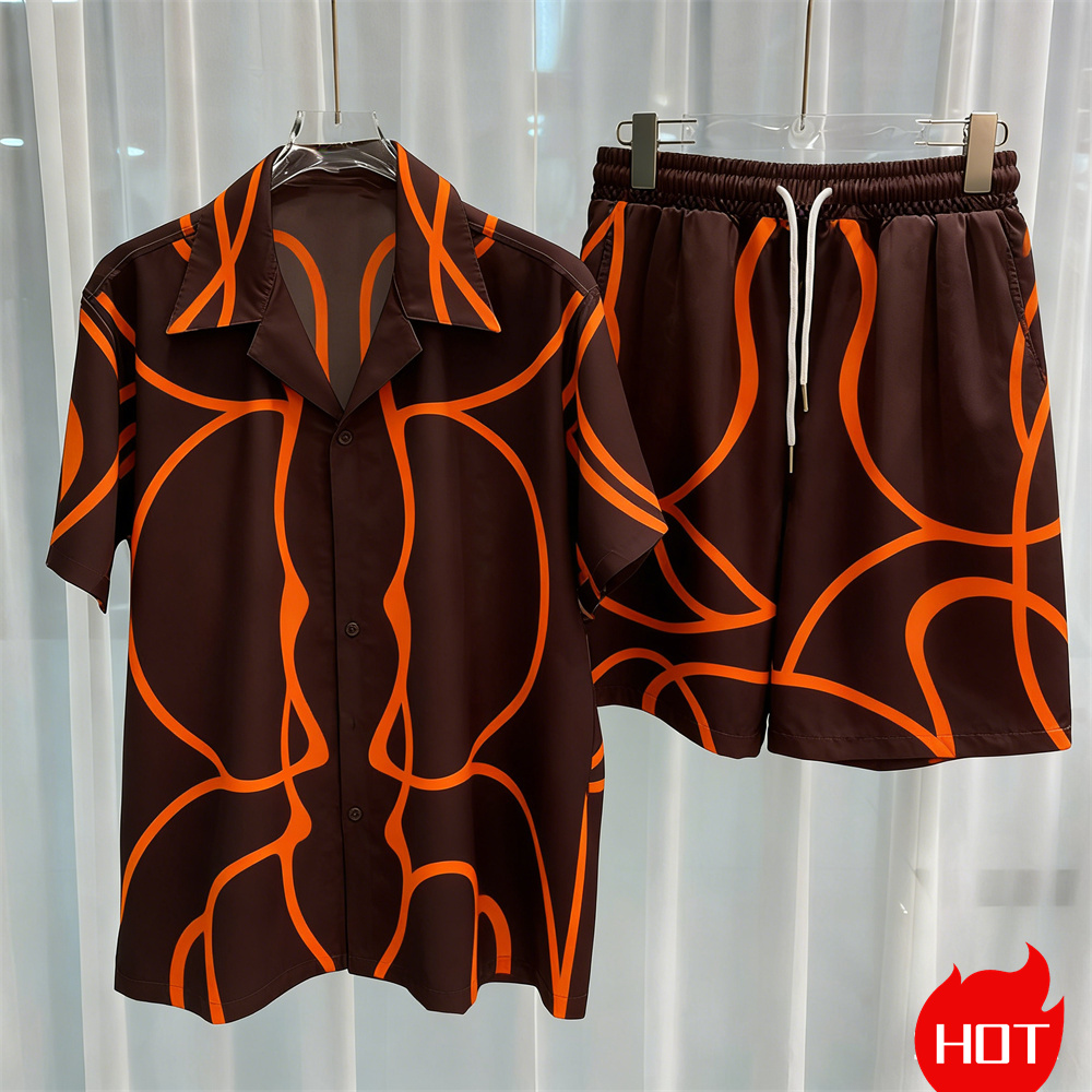 ชุดเซ็ตแฟชั่นผู้ชายพิมพ์ลายดิจ - Summer Clothing Guys บทวิจารณ์และราคา