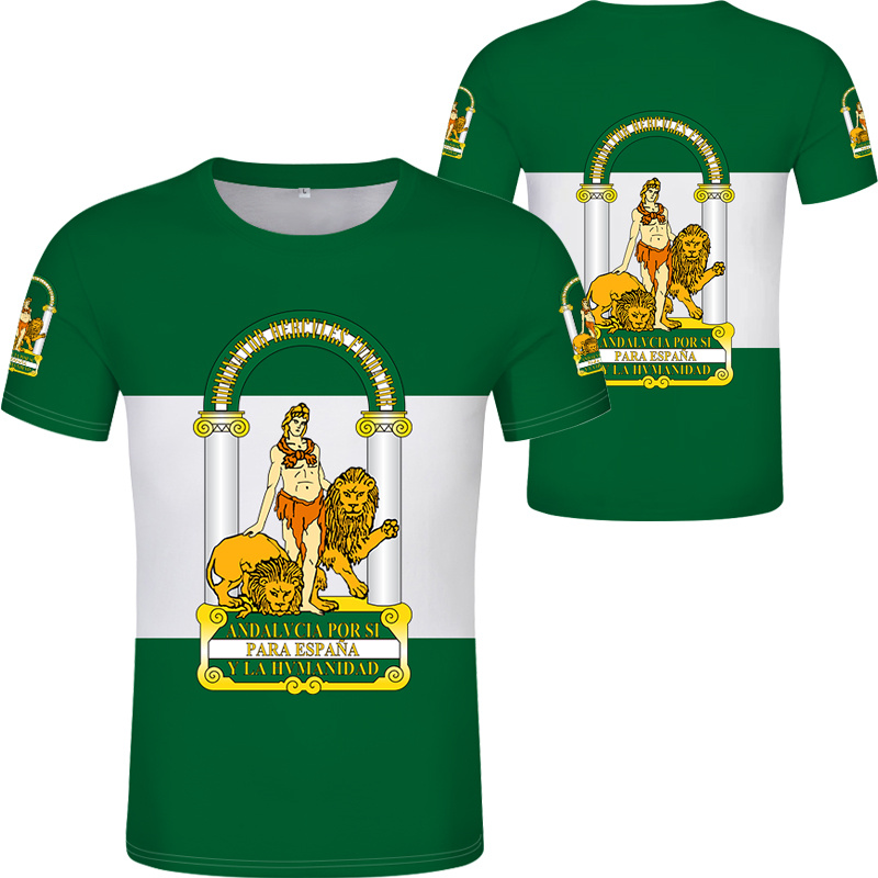 Andalusia เสื้อยืดลายธงสเปนสำห - Summer Clothing In Spanish บทวิจารณ์และราคา