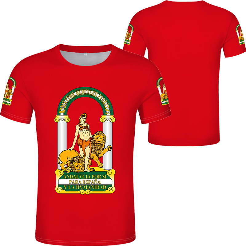 Andalusia เสื้อยืดลายธงสเปนสำห - Summer Clothing In Spanish บทวิจารณ์และราคา