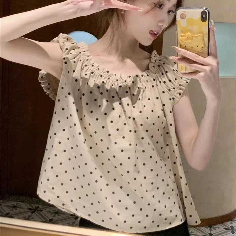 เกาหลีอารมณ์ Polka Dot เสื้อหล - Summer Youth Clothing บทวิจารณ์และราคา