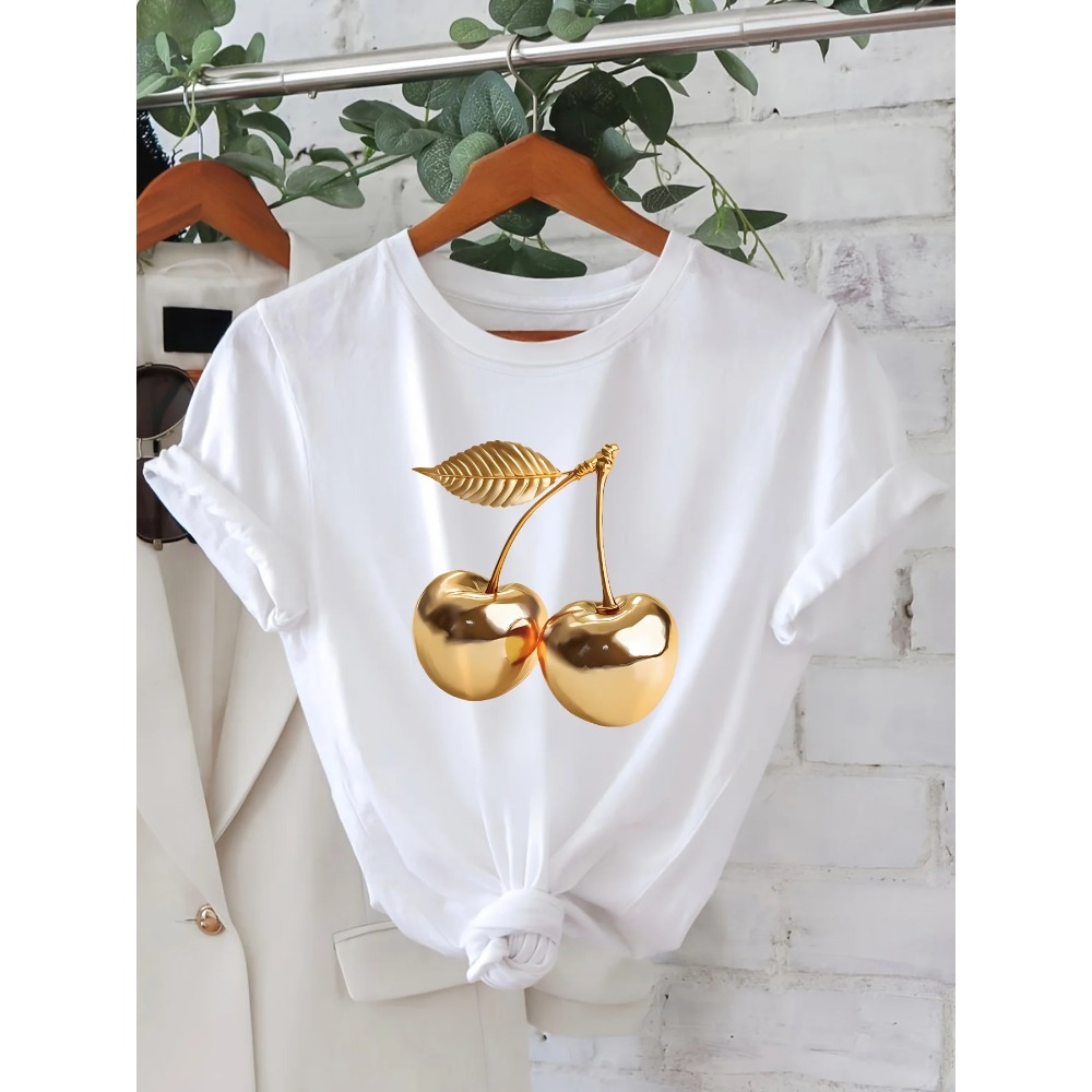 เสื้อยืดลำลองสำหรับผู้หญิงลายเ - Summer Clothing Aesthetic บทวิจารณ์และราคา