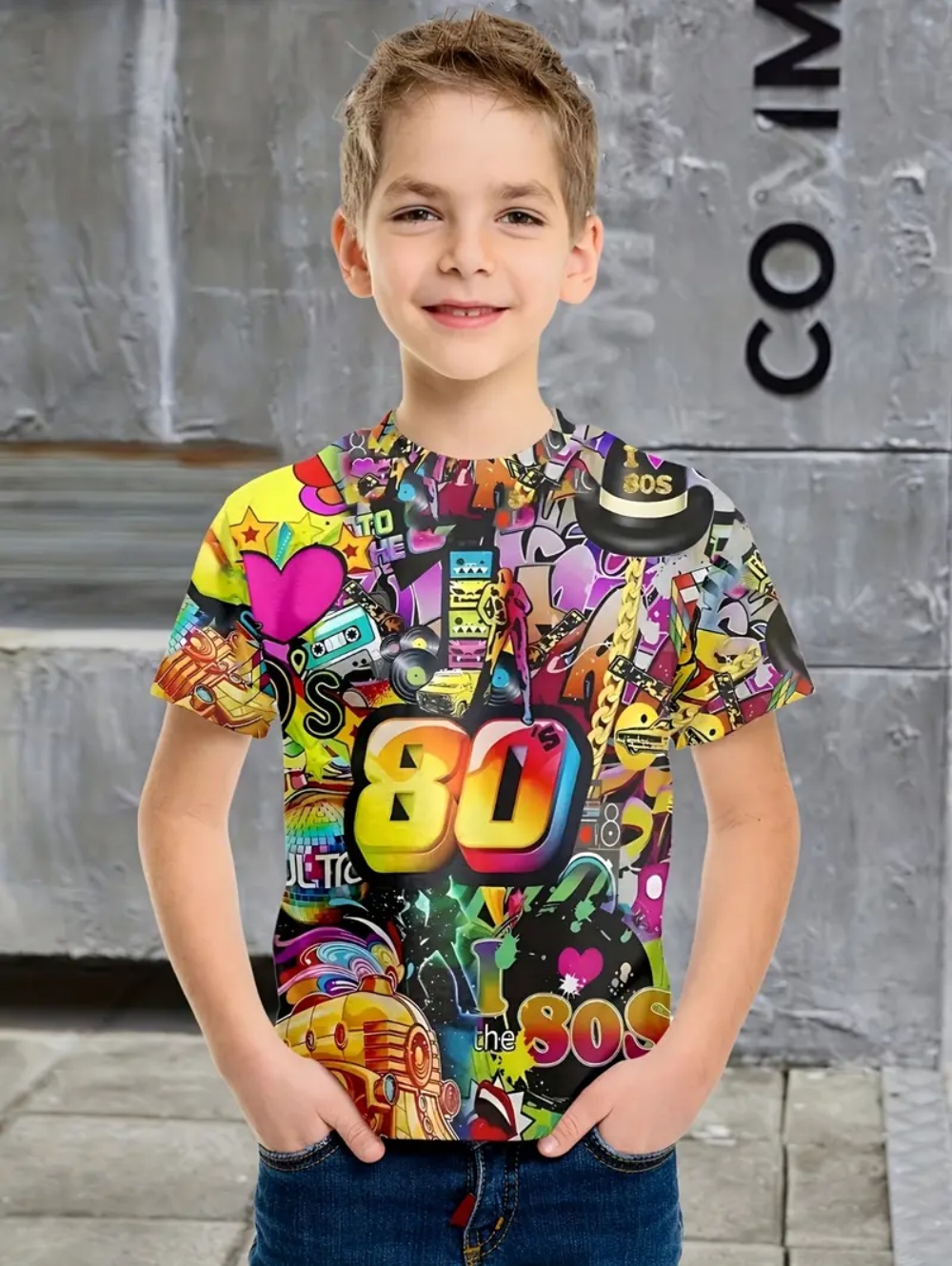 เสื้อยืดเด็ก ลายกราฟฟิตี้ สตรี - Summer Clothing Drawing บทวิจารณ์และราคา