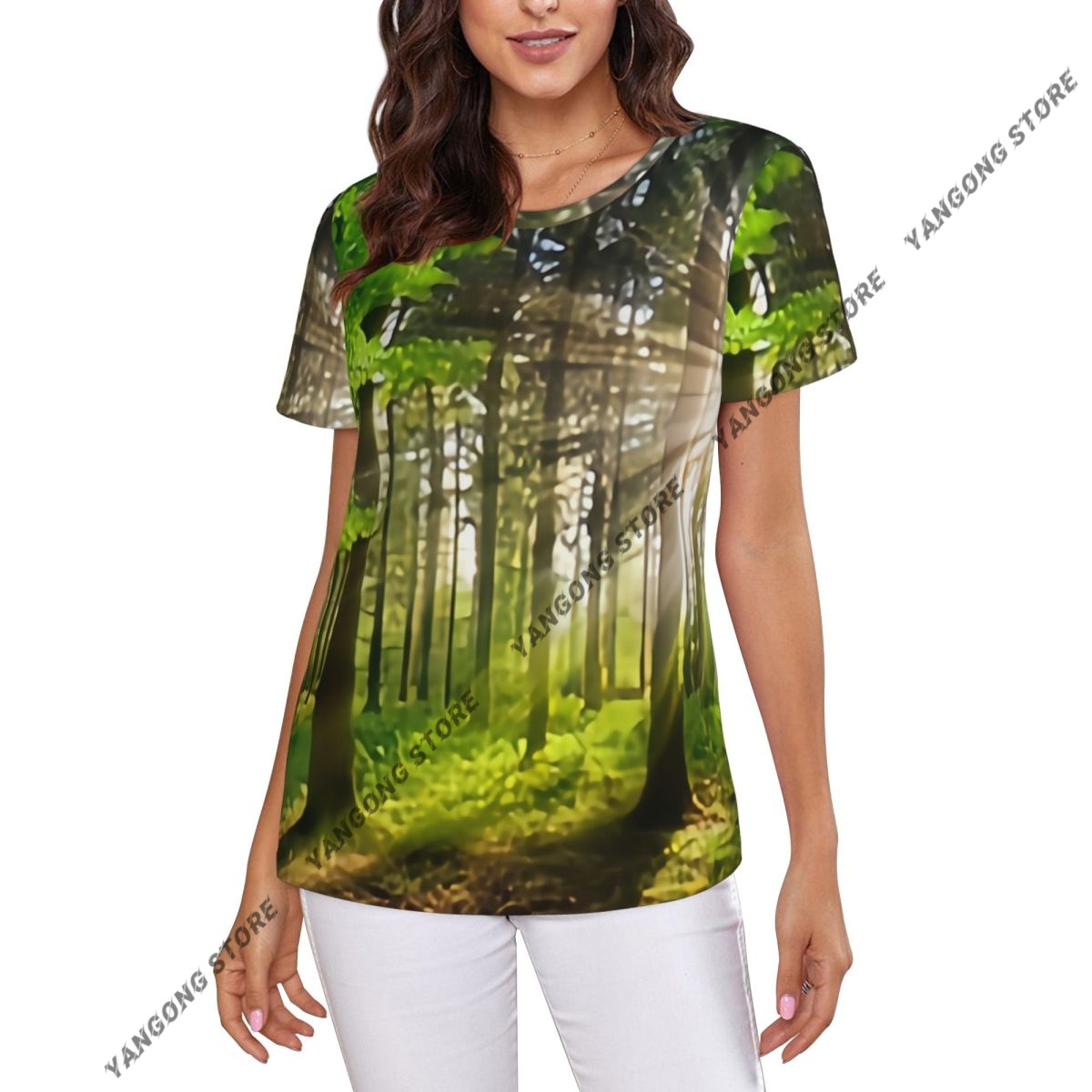 สตรีแขนสั้น Panoramic ภูมิทัศน - Summer Rays Clothing บทวิจารณ์และราคา