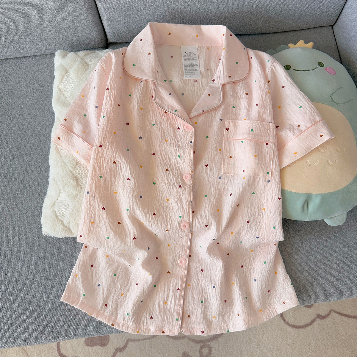 ชุดนอนผ้าฝ้ายลายจุดสำหรับผู้หญ - Summer Clothing For Petite Women บทวิจารณ์และราคา