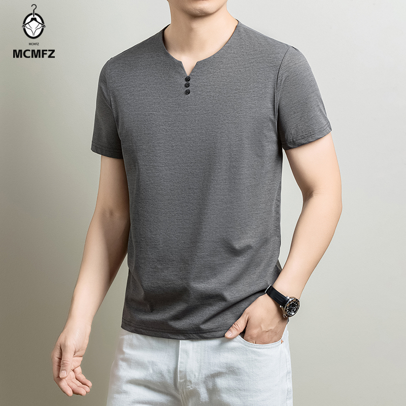 เสื้อยืดเฮนลีย์แบบพื้นฐานสำหรั - Summer Clothing Guys บทวิจารณ์และราคา