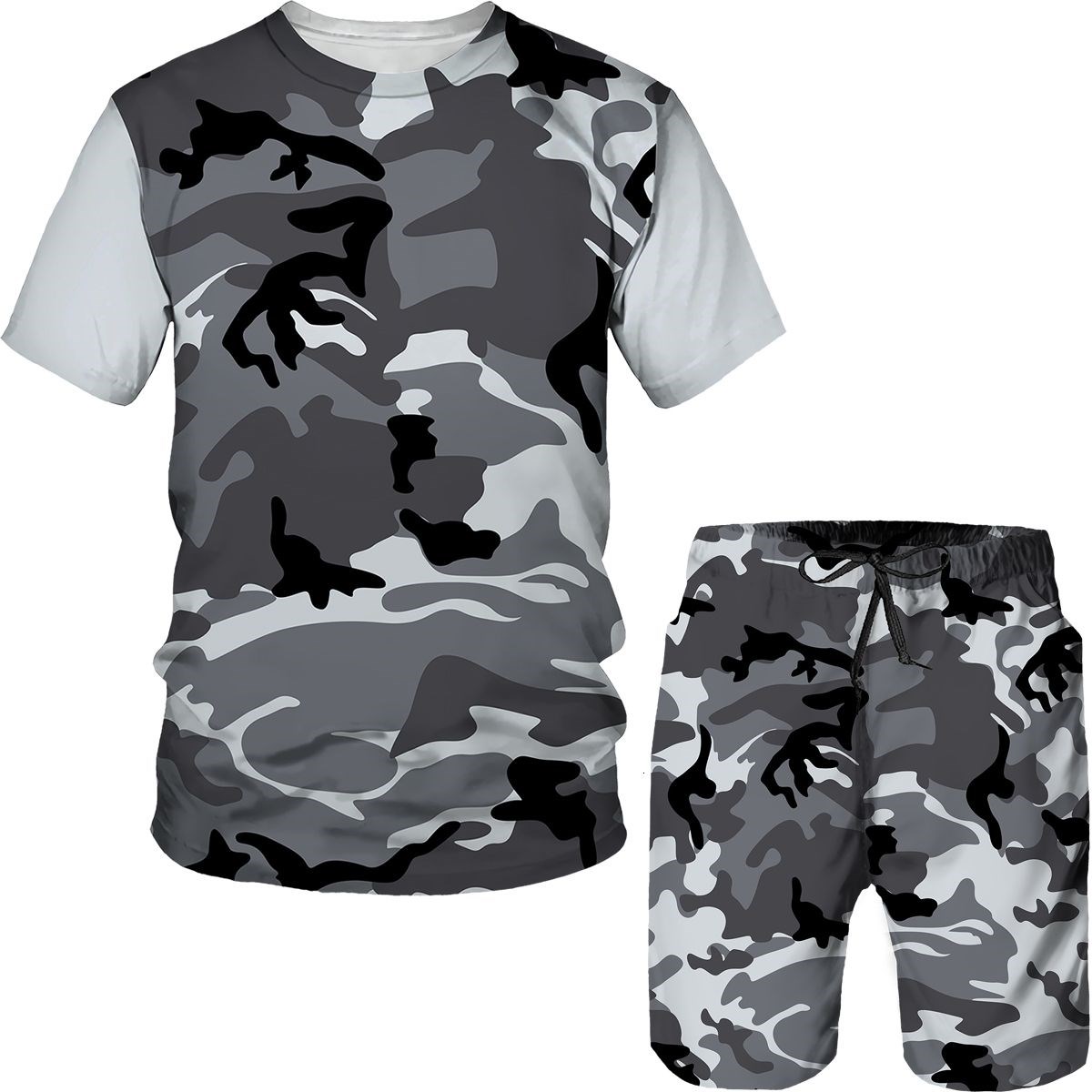 ชุดลายพรางผู้ชาย เสื้อยืดพิมพ์ - Summer Clothing Pieces บทวิจารณ์และราคา