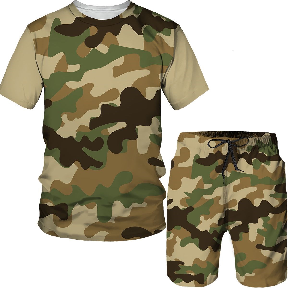 ชุดลายพรางผู้ชาย เสื้อยืดพิมพ์ - Summer Clothing Pieces บทวิจารณ์และราคา