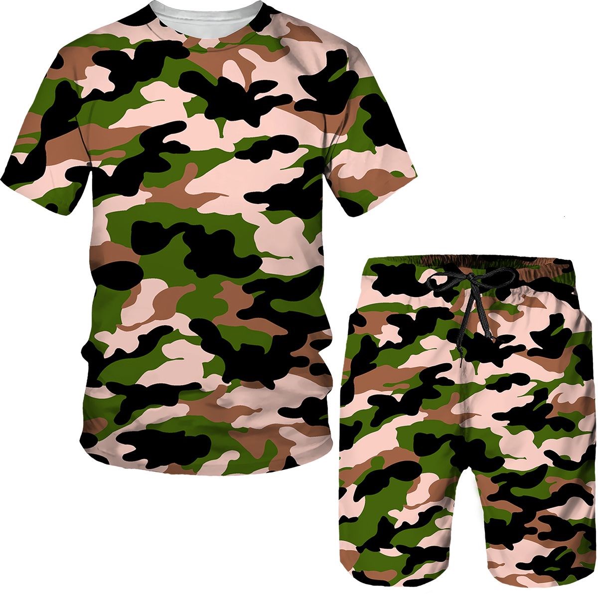 ชุดลายพรางผู้ชาย เสื้อยืดพิมพ์ - Summer Clothing Pieces บทวิจารณ์และราคา