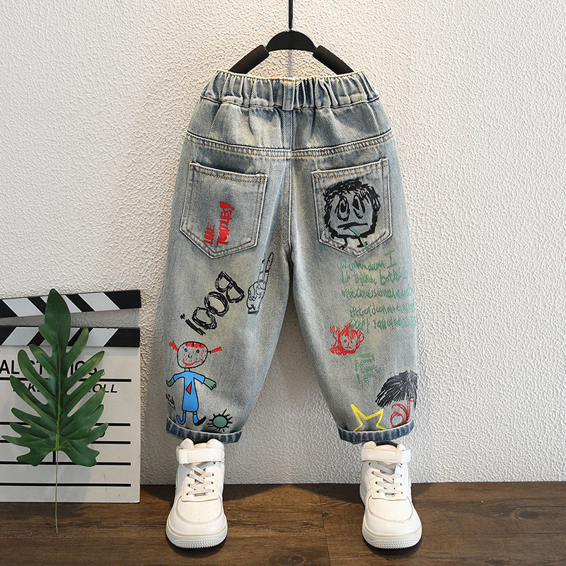 กางเกงยีนส์เด็กผู้ชายสำหรับเด็ - Summer Clothing Drawing บทวิจารณ์และราคา