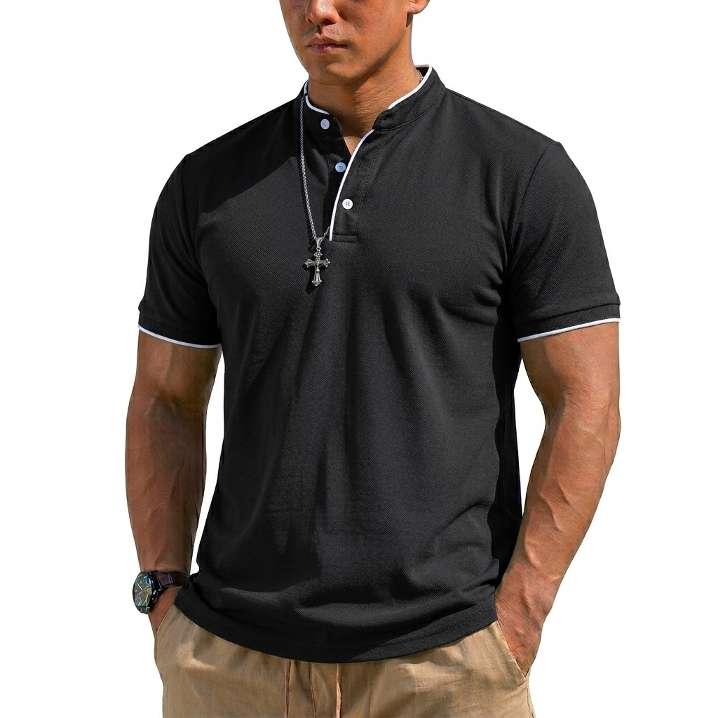 เสื้อเชิ้ตแขนสั้นทรงเฮนลีย์สำห - Summer Clothing Guys บทวิจารณ์และราคา