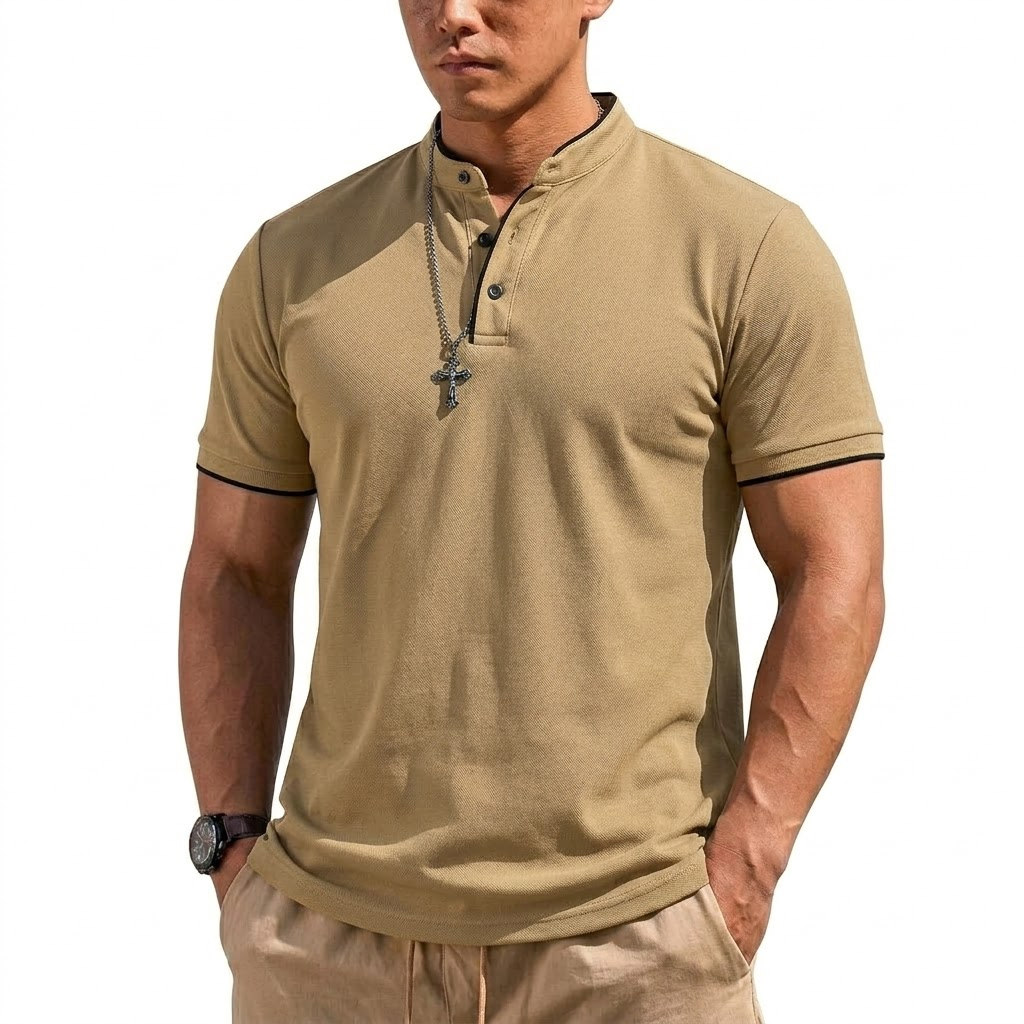 เสื้อเชิ้ตแขนสั้นทรงเฮนลีย์สำห - Summer Clothing Guys บทวิจารณ์และราคา