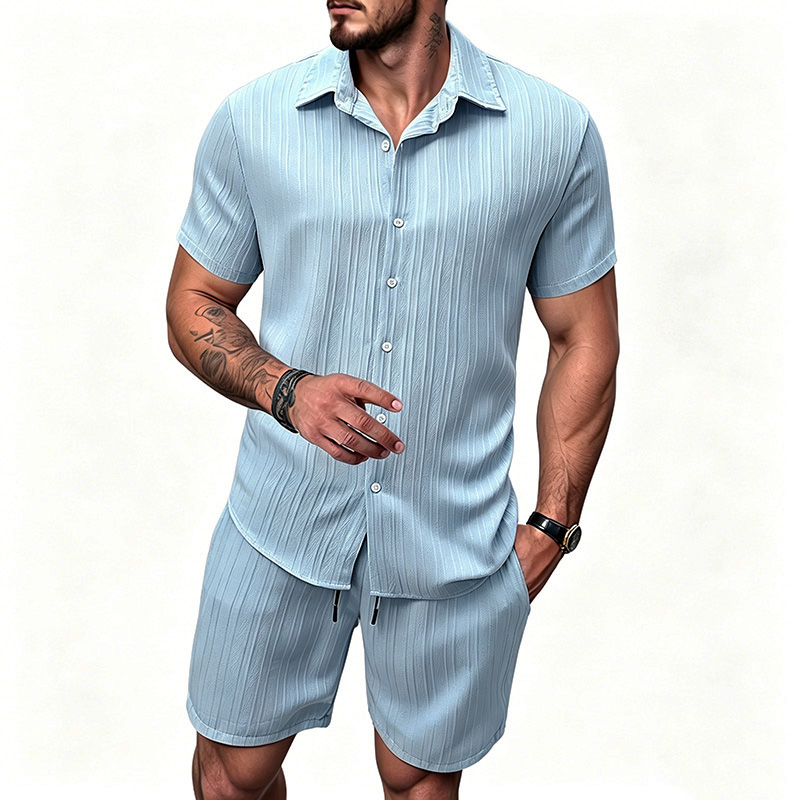 ชุดเซ็ต 2 ชิ้น เสื้อเชิ้ตแขนสั - Summer Clothing Guys บทวิจารณ์และราคา