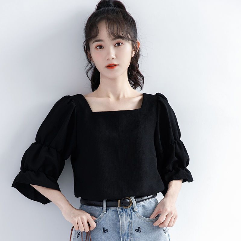 เสื้อเชิ้ตแขนสั้นจีบแบบเกาหลี  - Summer Youth Clothing บทวิจารณ์และราคา