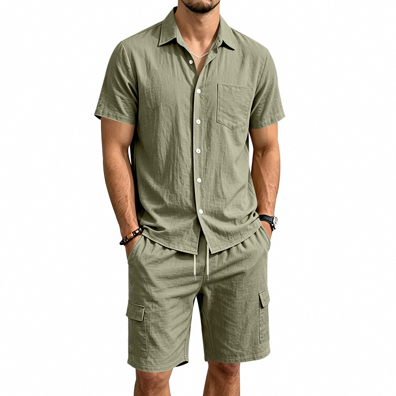 ชุดเซ็ตผ้าลินินสไตล์อเมริกันสำ - Summer Clothing Guys บทวิจารณ์และราคา