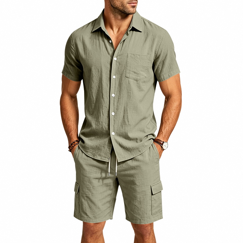 ชุดเซ็ตผ้าลินินสไตล์อเมริกันสำ - Summer Clothing Guys บทวิจารณ์และราคา