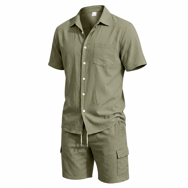 ชุดเซ็ตผ้าลินินสไตล์อเมริกันสำ - Summer Clothing Guys บทวิจารณ์และราคา